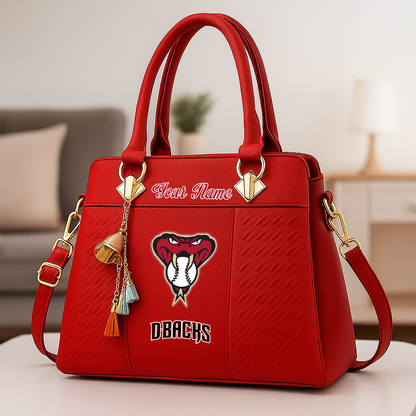 LIMITED EDITION - NEW CUSTOMIZED MLB07 ADS ARIZONA DIAMONDBACKS ZIP HANDBAG MULTICOLOR