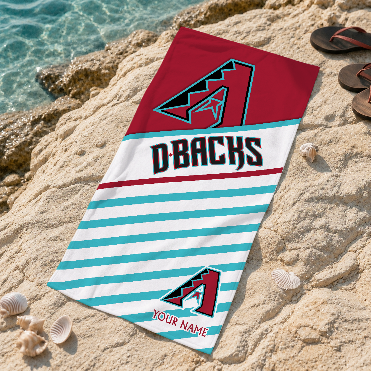 FINAL SALE - NEW CUSTOMIZED MLB07 ADS ARIZONA DIAMONDBACKS BEACH TOWEL FOR FAN