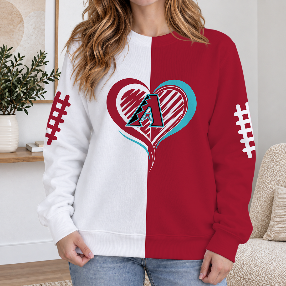 LIMITED EDITION - NEW CUSTOMIZED MLB07 ADS ARIZONA DIAMONDBACKS RIBBED HOODIE & SWEATSHIRT