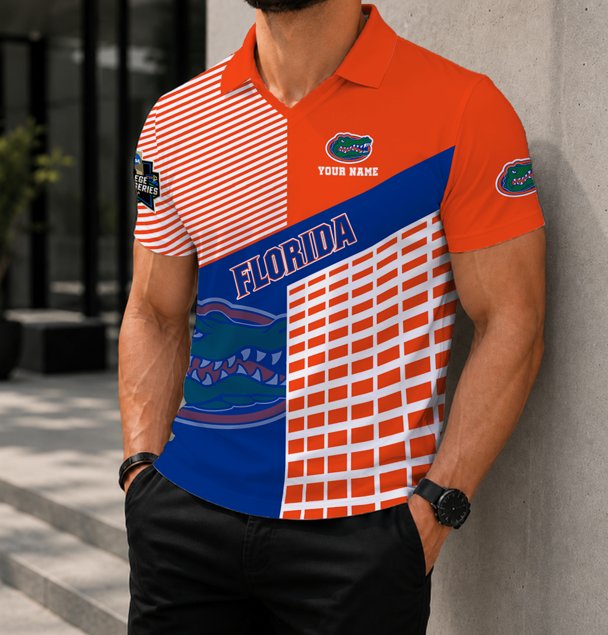 LIMITED EDITION - NEW CUSTOMIZED NCAA CWS08 FLG FLORIDA GATORS POLO SHIRT
