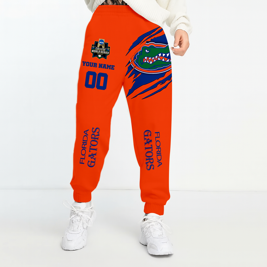 LIMITED EDITION- NEW CUSTOMIZED NCAA CWS08 FLG FLORIDA GATORS UNISEX LONG PANTS