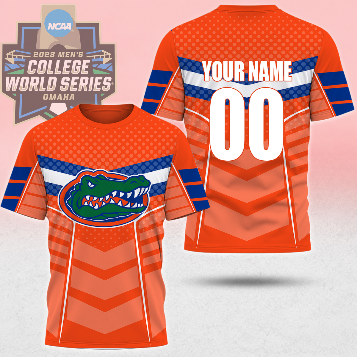 LIMITED EDITION - NEW CUSTOMIZED NCAA CWS08 FLG FLORIDA GATORS T-SHIRT, POLO SHIRT, ZIP POLO SHIRT, SWEATSHIRT, HOODIE & ZIP HOODIE