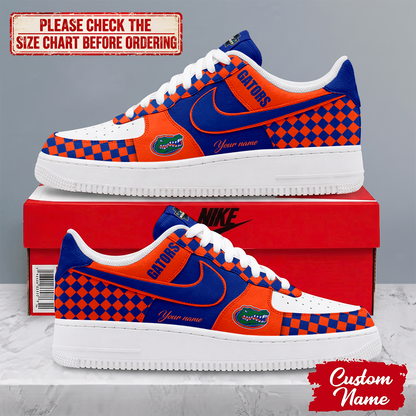 EXCLUSIVE EDITION - NEW CUSTOMIZED NCAA CWS08 FLG FLORIDA GATORS AF1 SHOES