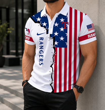 LIMITED EDITION - NEW CUSTOMIZED MLB08 TRS TEXAS RANGERS POLO SHIRT, ZIP POLO SHIRT & T-SHIRTS