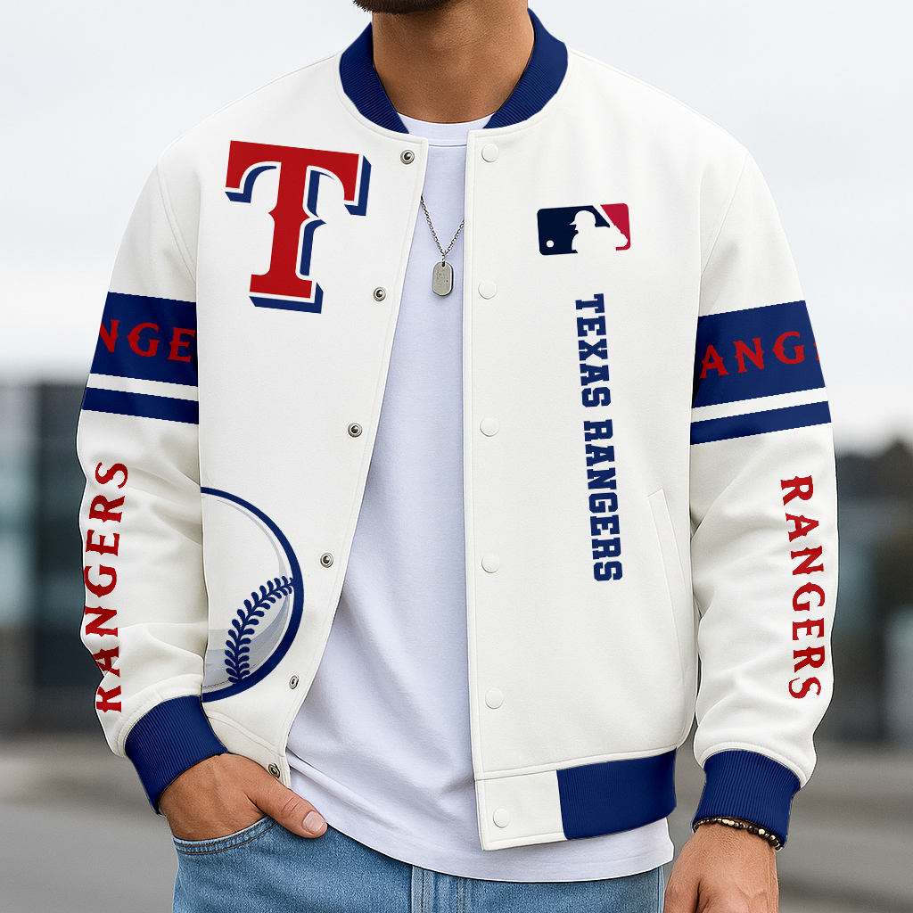 LIMITED EDITION - NEW CUSTOMIZED MLB08 TRS TEXAS RANGERS BASEBALL JACKET, SATIN VARSITY JACKET
