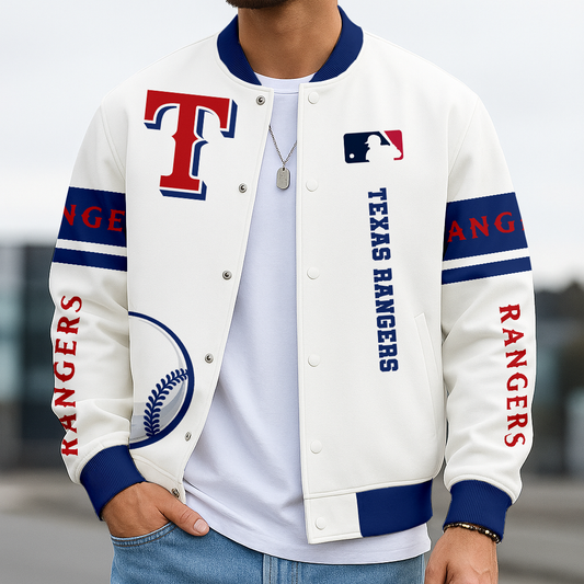 LIMITED EDITION - NEW CUSTOMIZED MLB08 TRS TEXAS RANGERS BASEBALL JACKET, SATIN VARSITY JACKET