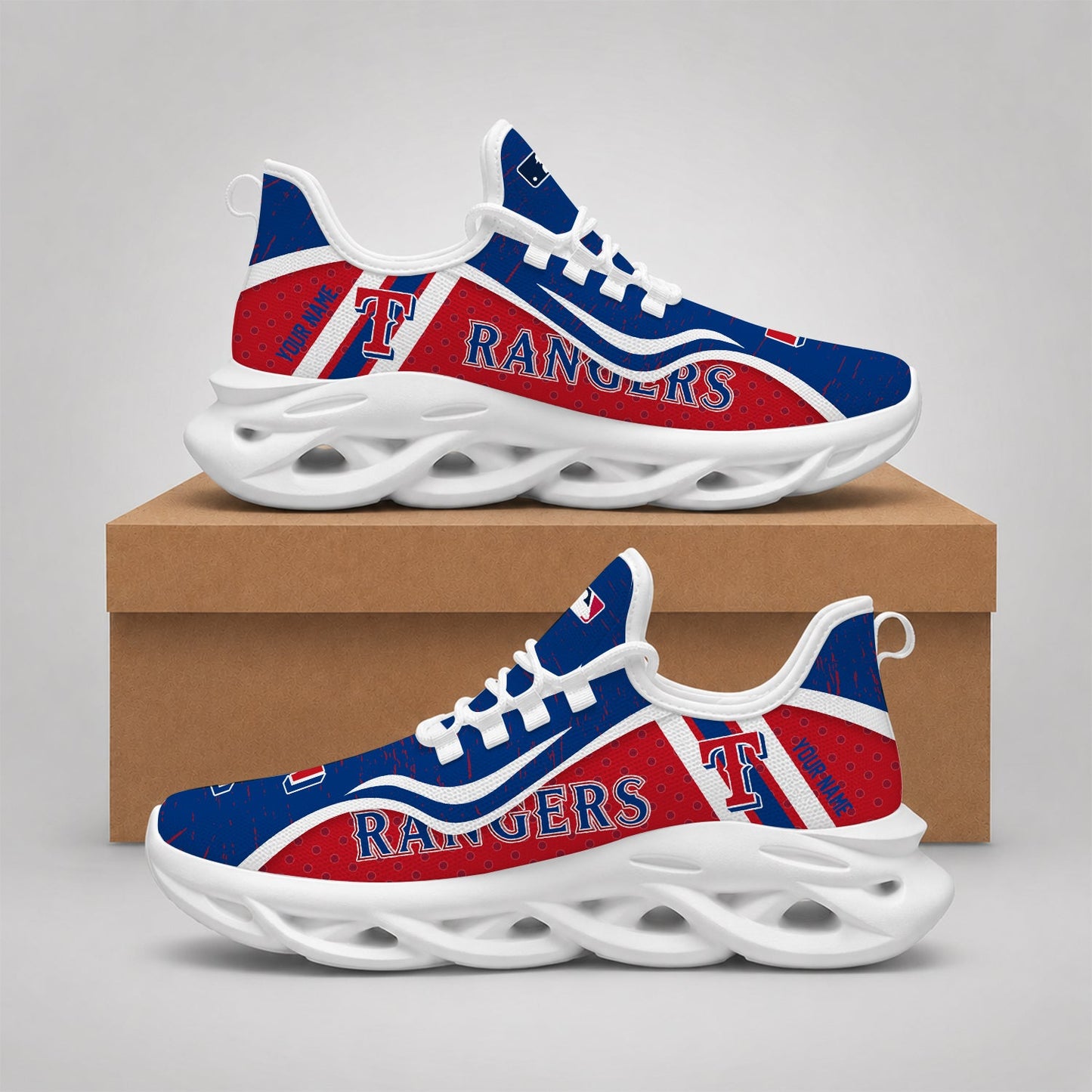 VIRAL EDITION - NEW CUSTOMIZED MLB08 TRS TEXAS RANGERS MAX SOUL SHOES