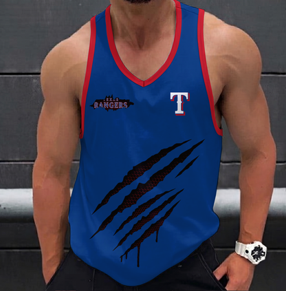 LIMITED EDITION - NEW CUSTOMIZED MLB08 TEXAS RANGERS UNISEX TANK TOP