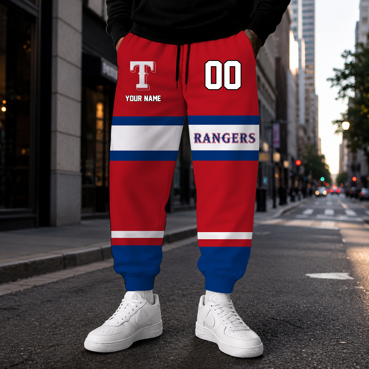 EXCLUSIVE EDITION - NEW CUSTOMIZED MLB08 TRS TEXAS RANGERS SWEATPANTS