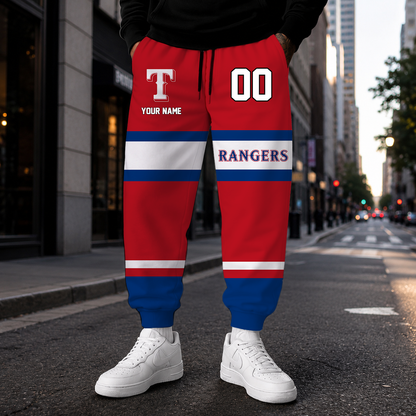 EXCLUSIVE EDITION - NEW CUSTOMIZED MLB08 TRS TEXAS RANGERS SWEATPANTS