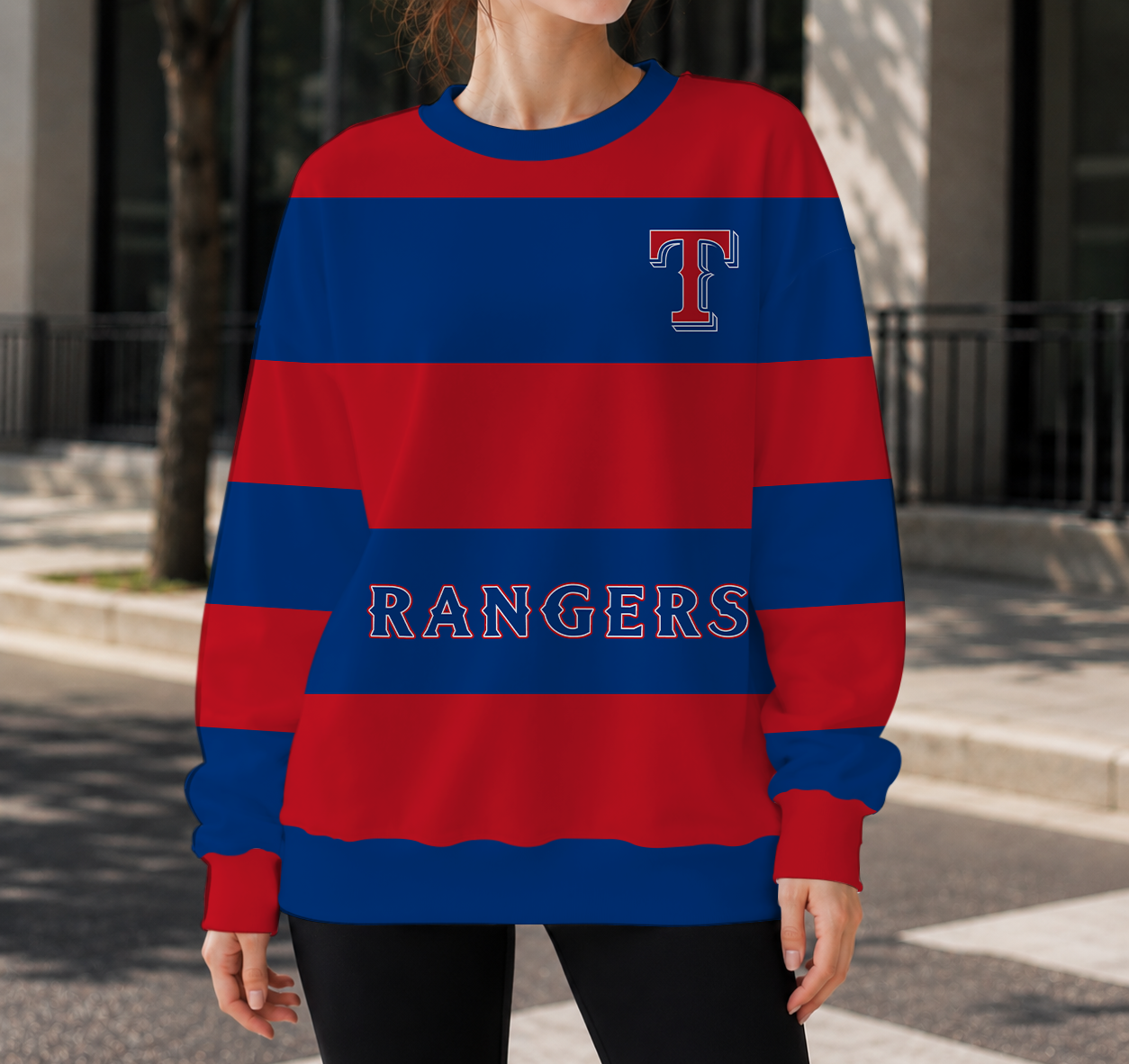 FINAL SALE - NEW CUSTOMIZED MLB08 TRS TEXAS RANGERS UNISEX SWEATSHIRT