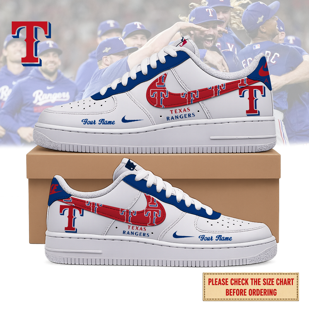 VIRAL EDITION - NEW CUSTOMIZED MLB08 TRS TEXAS RANGERS AF1 SHOES