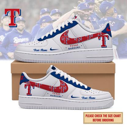 VIRAL EDITION - NEW CUSTOMIZED MLB08 TRS TEXAS RANGERS AF1 SHOES