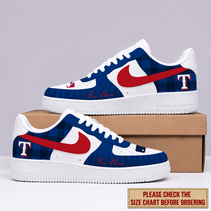 LIMITED EDITION - NEW CUSTOMIZED MLB08 TRS TEXAS RANGERS AF1 SHOES