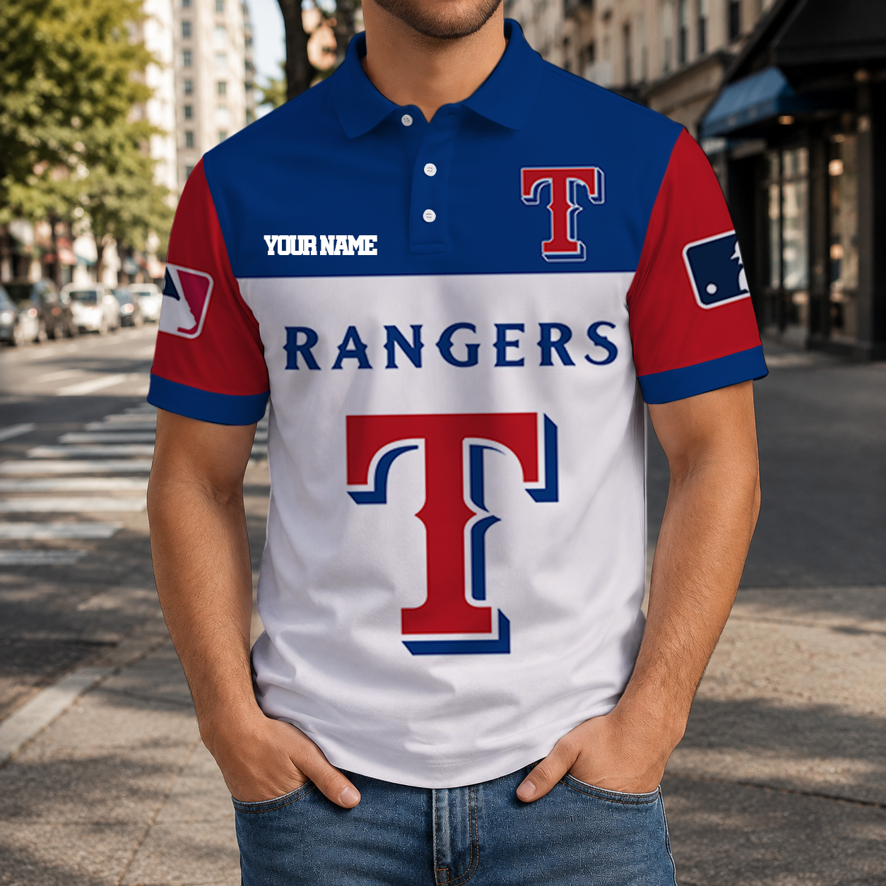 HOT DEAL - NEW CUSTOMIZED MLB08 TRS TEXAS RANGERS T-SHIRT, POLO SHIRT, ZIP POLO SHIRT, SWEATSHIRT, HOODIE & ZIP HOODIE