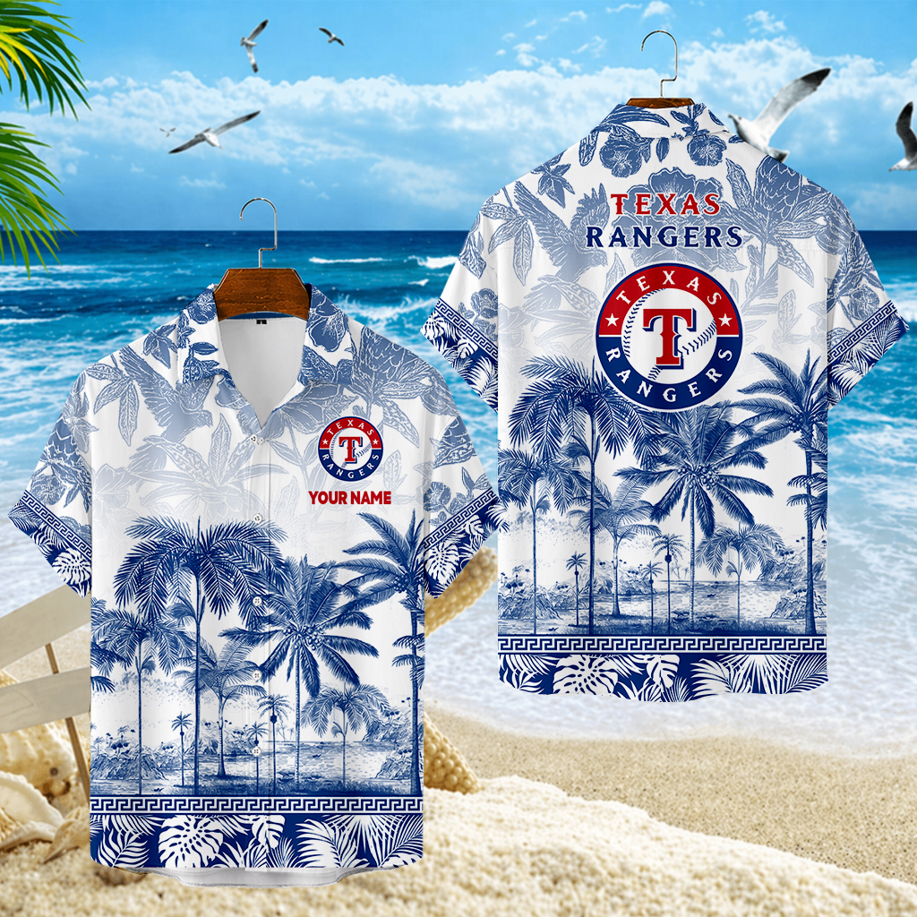 LIMITED EDITION - NEW CUSTOMIZED MLB08 TRS TEXAS RANGERS UNISEX HAWAIIAN SHIRT