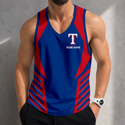 FLASH SALE - NEW CUSTOMIZED MLB08 TEXAS RANGERS UNISEX TANK TOP