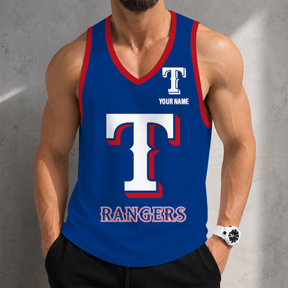 FINAL SALE - NEW CUSTOMIZED MLB08 TEXAS RANGERS UNISEX TANK TOP