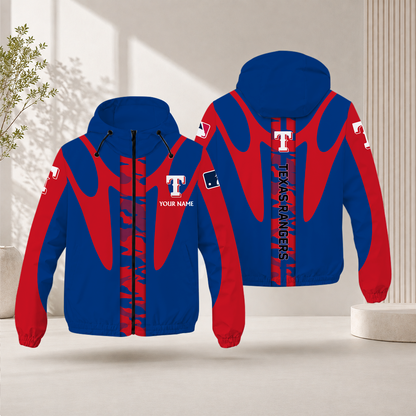LIMITED EDITION - NEW CUSTOMIZED MLB08 TRS TEXAS RANGERS WINDBREAKER JACKET