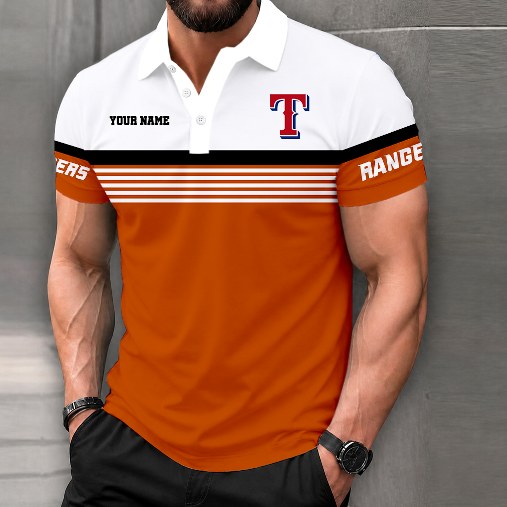FINAL CLEARANCE - NEW CUSTOMIZED MLB08 TRS TEXAS RANGERS POLO SHIRT