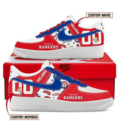 LIMITED EDITION - NEW CUSTOMIZED MLB08 TRS TEXAS RANGERS AF1 SHOES