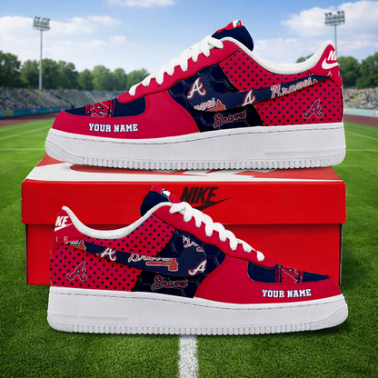 SPECIAL OFFER - NEW CUSTOMIZED MLB09 ABS ATLANTA BRAVES AF1 SNEAKERS