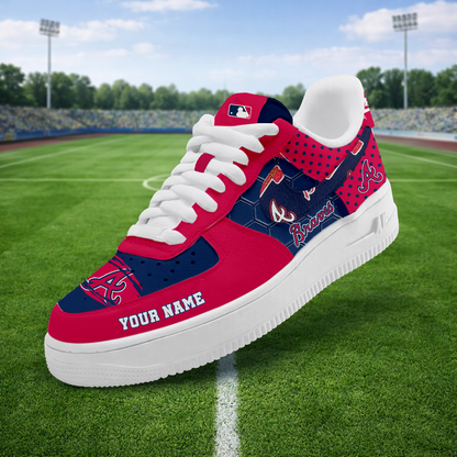SPECIAL OFFER - NEW CUSTOMIZED MLB09 ABS ATLANTA BRAVES AF1 SNEAKERS