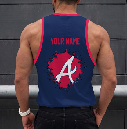 LIMITED EDITION - NEW CUSTOMIZED MLB09 ATLANTA BRAVES UNISEX TANK TOP