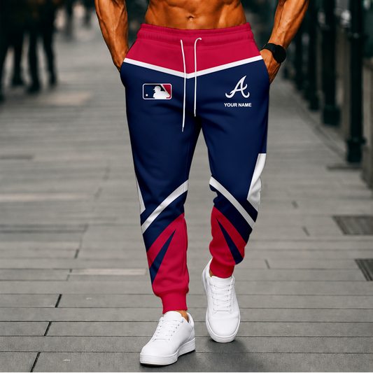 LIMITED EDITION - NEW CUSTOMIZED MLB09 ABS ATLANTA BRAVES SWEATPANTS
