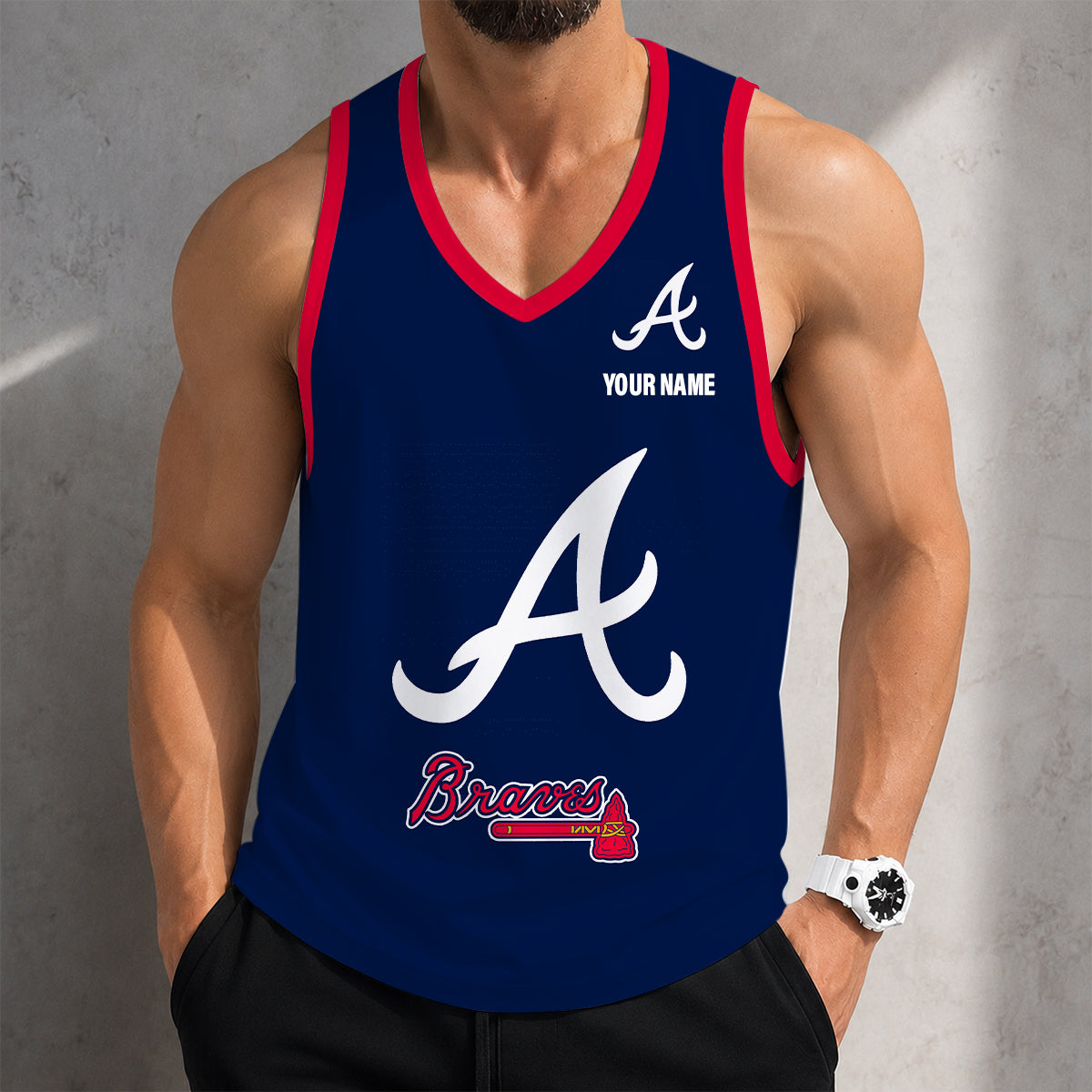 FINAL SALE - NEW CUSTOMIZED MLB09 ATLANTA BRAVES UNISEX TANK TOP