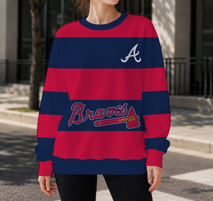FINAL SALE - NEW CUSTOMIZED MLB09 ABS ATLANTA BRAVES UNISEX SWEATSHIRT