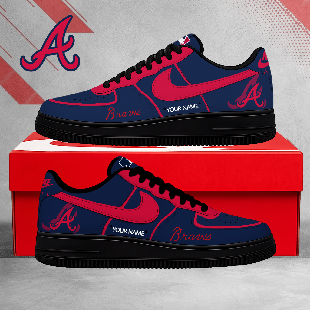 SPECIAL EDITION - NEW CUSTOMIZED MLB09 ABS ATLANTA BRAVES AF1 SHOES