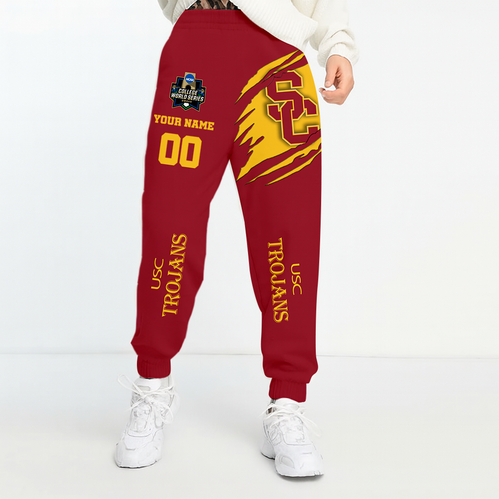 LIMITED EDITION- NEW CUSTOMIZED NCAA CWS09 USC USC TROJANS UNISEX LONG PANTS