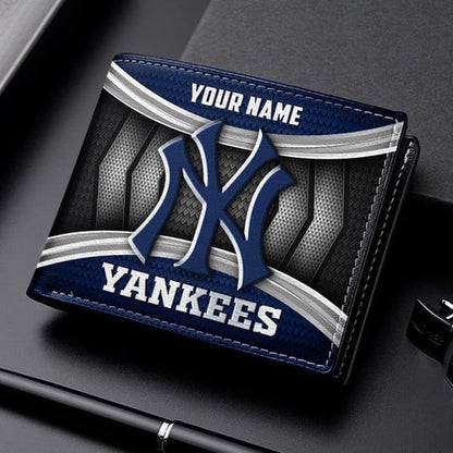 LIMITED EDITION - NEW CUSTOMIZED MLB01 NYY NEW YORK YANKEES LEATHER WALLET