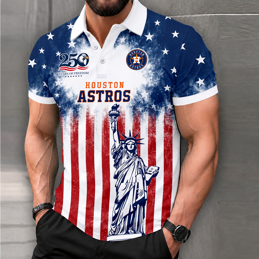 LIMITED EDITION - NEW CUSTOMIZED MLB10 HAS HOUSTON ASTROS POLO SHIRT, ZIP POLO SHIRT & T-SHIRTS