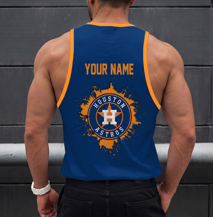 LIMITED EDITION - NEW CUSTOMIZED MLB10 HOUSTON ASTROS UNISEX TANK TOP