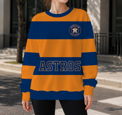 FINAL SALE - NEW CUSTOMIZED MLB10 HAS HOUSTON ASTROS UNISEX SWEATSHIRT