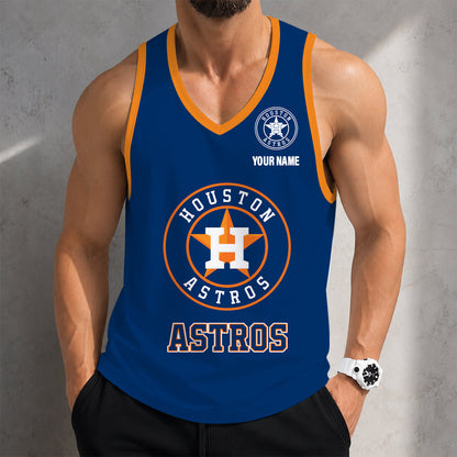 FINAL SALE - NEW CUSTOMIZED MLB10 HOUSTON ASTROS UNISEX TANK TOP