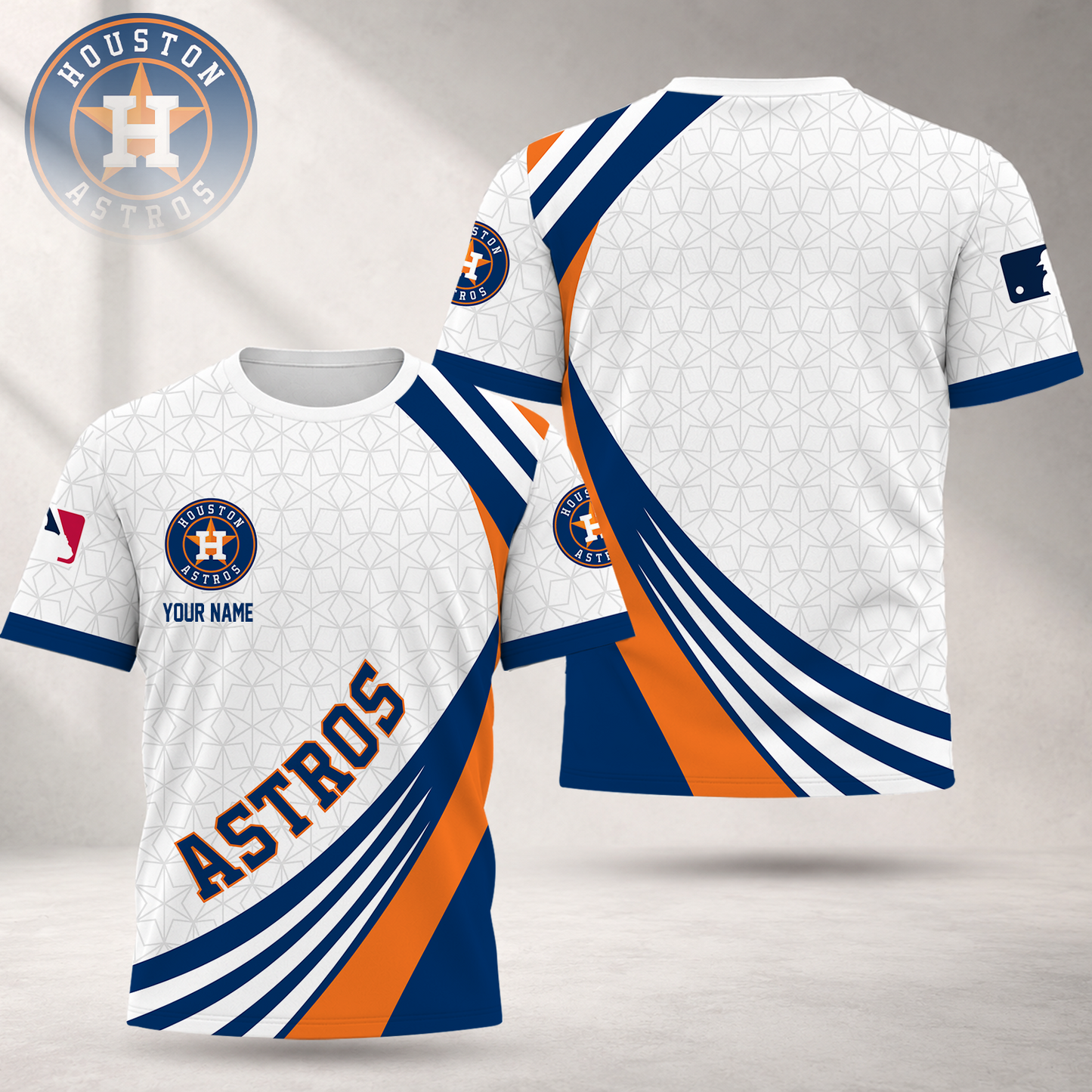 FINAL SALE - NEW CUSTOMIZED MLB10 HAS HOUSTON ASTROS T-SHIRT, POLO SHIRT, ZIP POLO SHIRT, SWEATSHIRT, HOODIE & ZIP HOODIE
