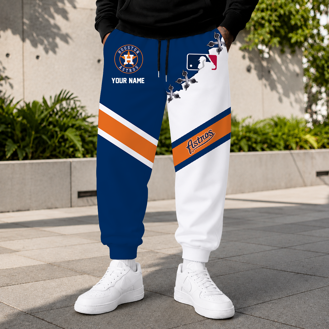 FINAL SALE - NEW CUSTOMIZED MLB10 HAS HOUSTON ASTROS SWEATPANTS