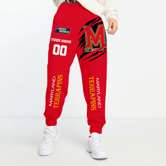 LIMITED EDITION - NEW CUSTOMIZED NCAA FBS11 MLT MARYLAND TERRAPINS UNISEX LONG PANTS