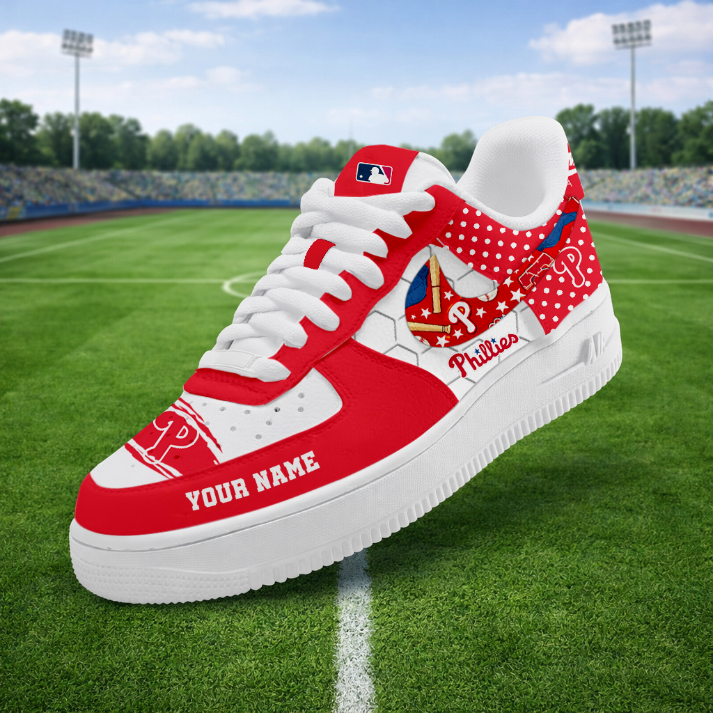 SPECIAL OFFER - NEW CUSTOMIZED MLB11 PPS PHILADELPHIA PHILLIES AF1 SNEAKERS