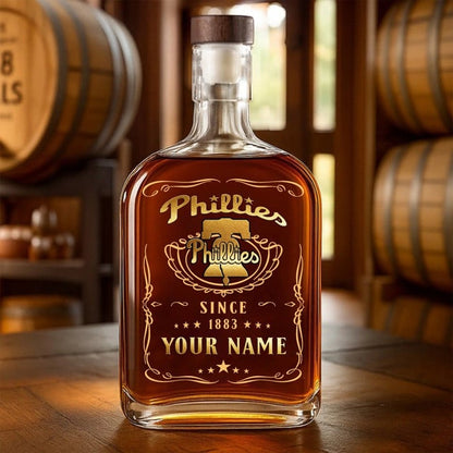 LIMITED EDITION - NEW CUSTOMIZED MLB11 PPS PHILADELPHIA PHILLIES LUXURY WHISKEY BOTTLE 450ML
