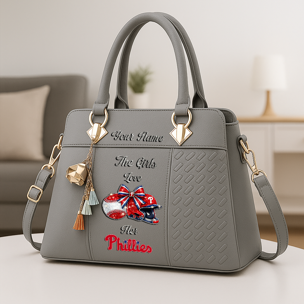 LIMITED EDITION - NEW CUSTOMIZED MLB11 PPS PHILADELPHIA PHILLIES ZIP HANDBAG MULTICOLOR