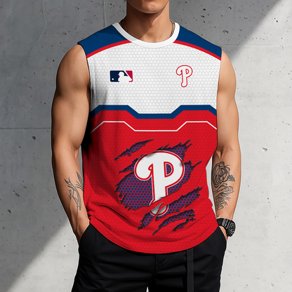 FINAL SALE - NEW CUSTOMIZED MLB11 PPS PHILADELPHIA PHILLIES MEN'S GYM SHIRT
