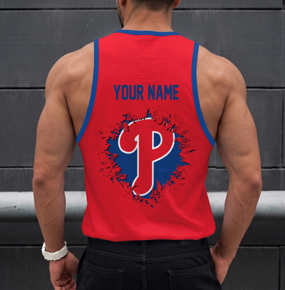 LIMITED EDITION - NEW CUSTOMIZED MLB11 PHILADELPHIA PHILLIES UNISEX TANK TOP