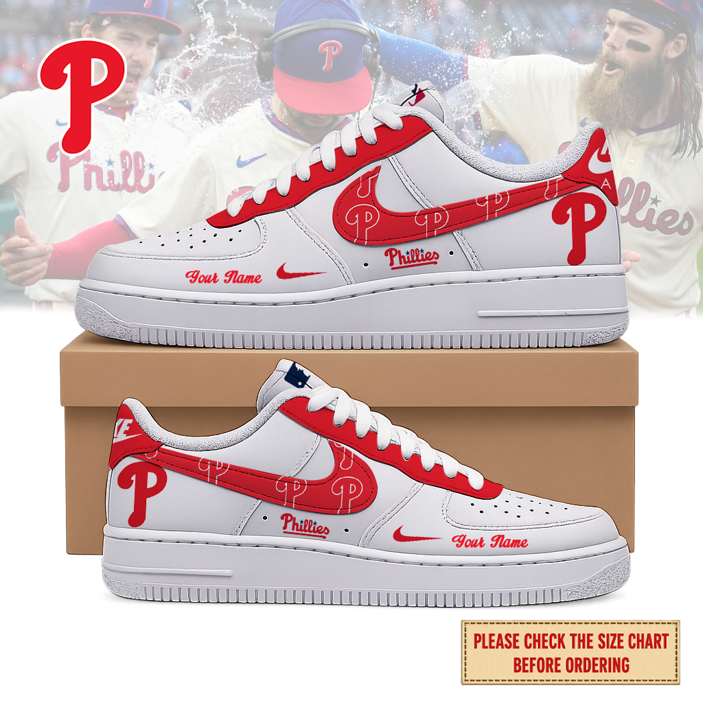 VIRAL EDITION - NEW CUSTOMIZED MLB11 PPS PHILADELPHIA PHILLIES AF1 SHOES