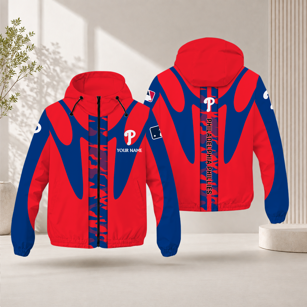 LIMITED EDITION - NEW CUSTOMIZED MLB11 PPS PHILADELPHIA PHILLIES WINDBREAKER JACKET