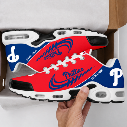 LIMITED EDITION - NEW CUSTOMIZED MLB11 PPS PHILADELPHIA PHILLIES AIR MAX PLUS SNEAKERS