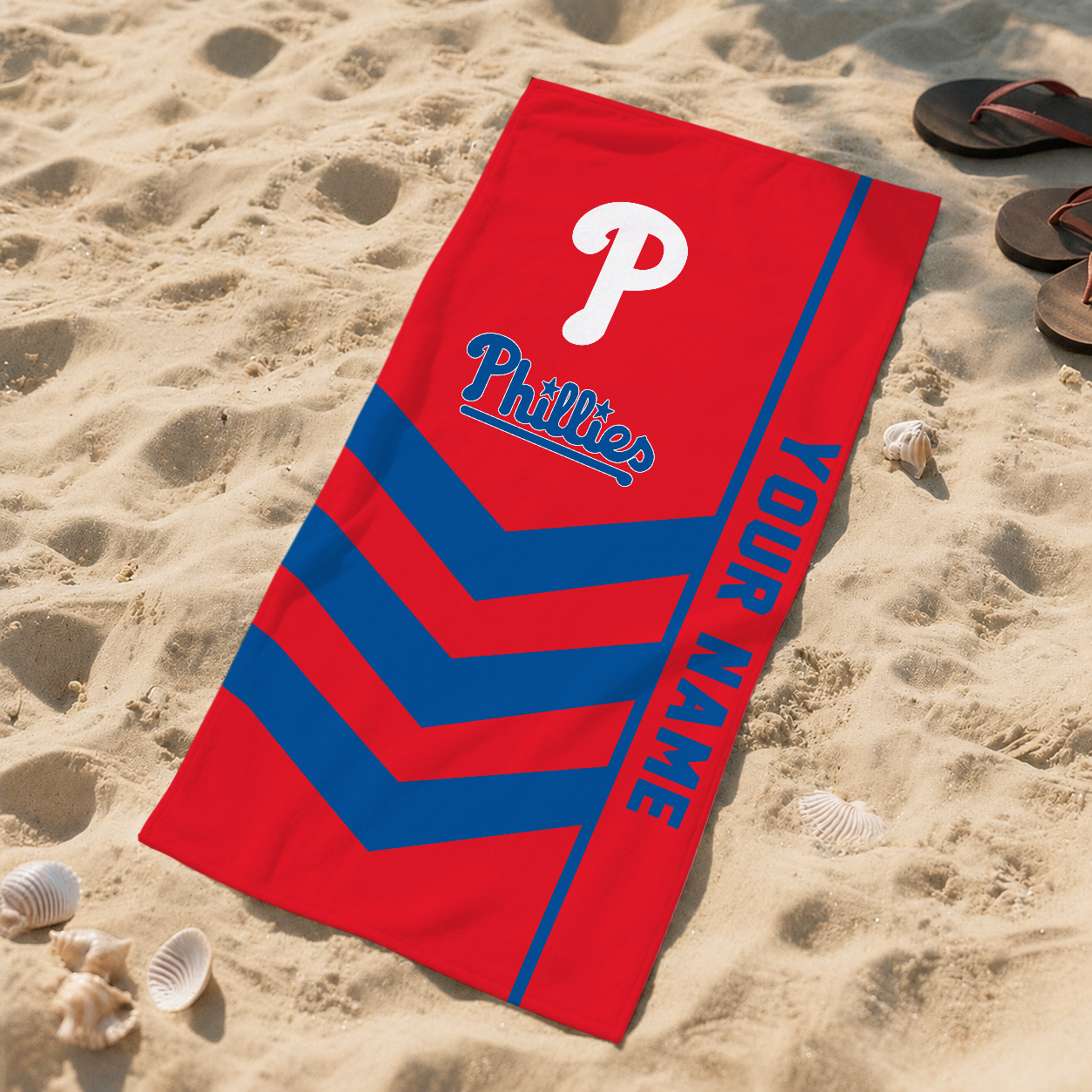 HOT DEAL - NEW CUSTOMIZED MLB11 PPS PHILADELPHIA PHILLIES BEACH TOWEL FOR FAN